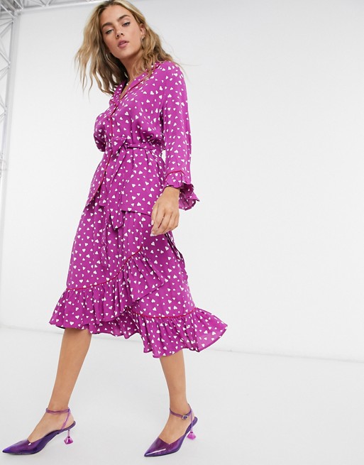 Resume Margit polka dot print skirt in purple