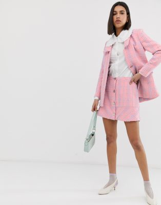 Resume - Milana - Mini-jupe en tweed - Rose