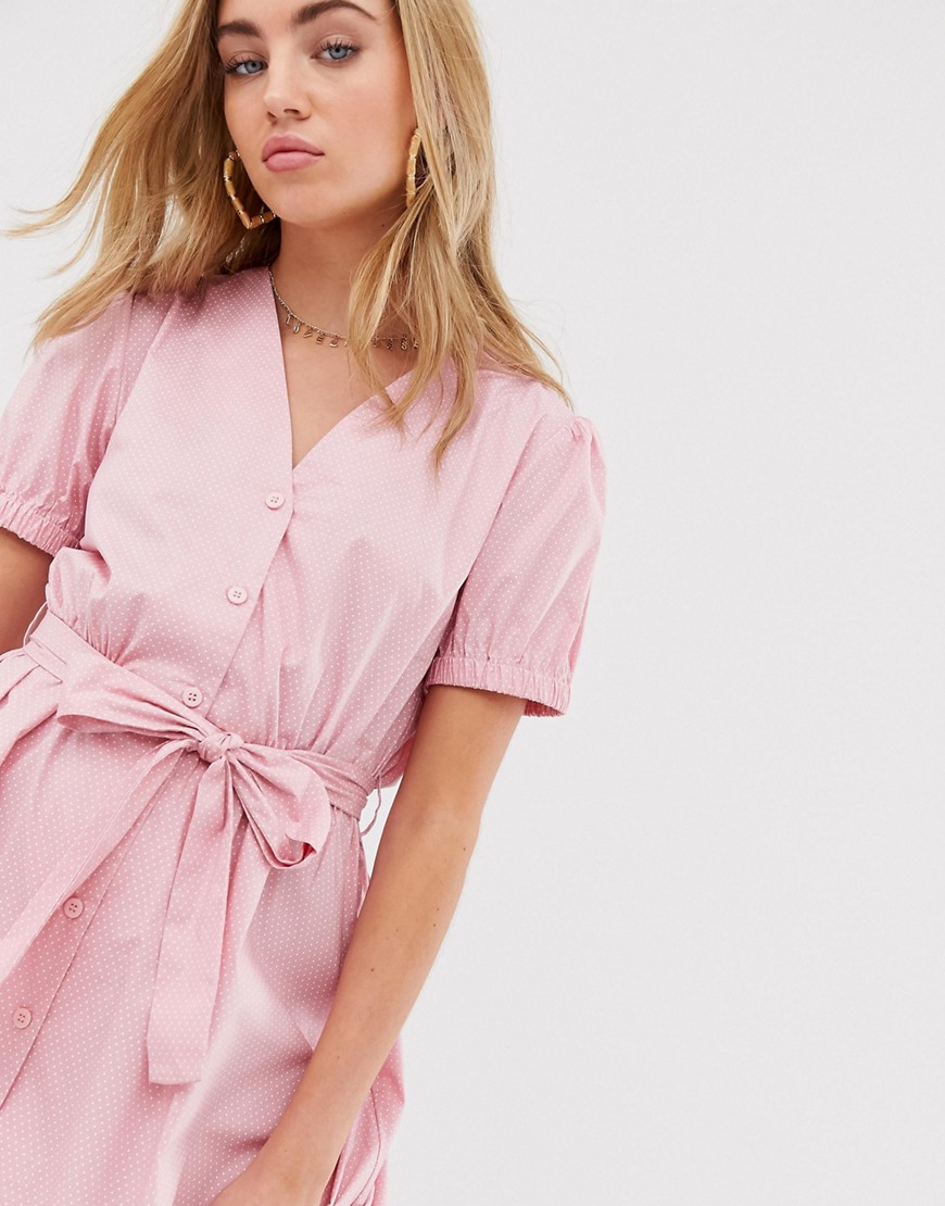Resume Nola Polka Dot Tea Dress-pink