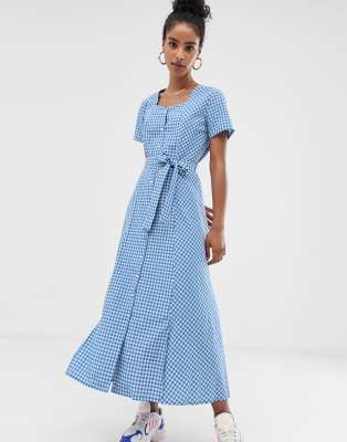 gingham midi