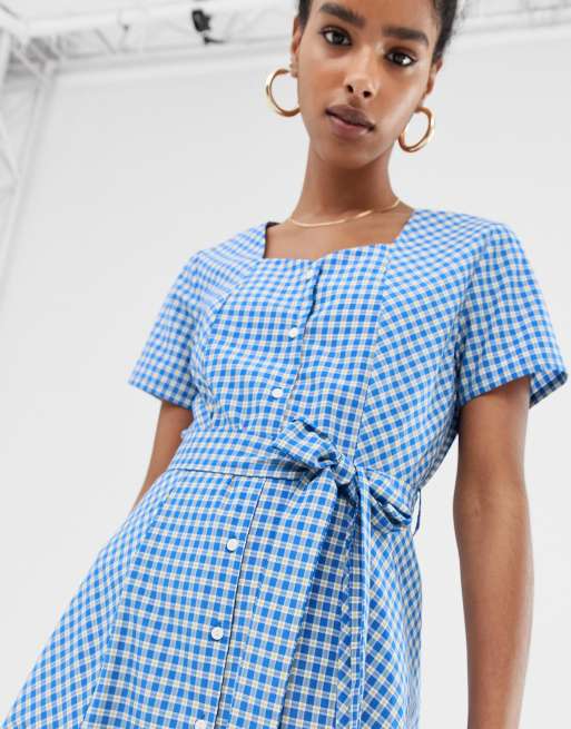 Resume Noma Gingham midi jurk ASOS