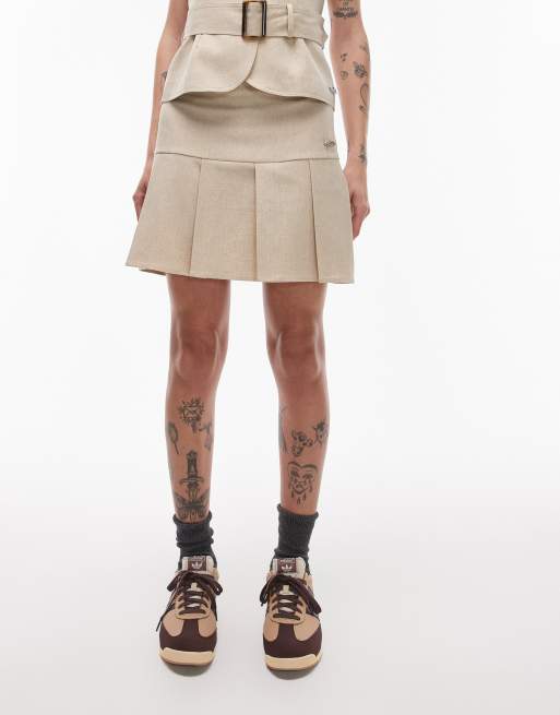 Resume pleated mini skirt in light sand - part of a set, 5 of 5