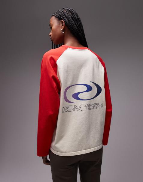 Resume raglan oversized t-shirt in racing red - view 1
