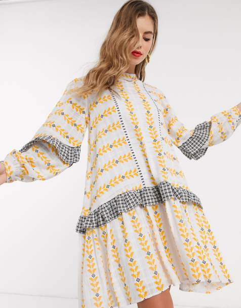 Resume – Sandra – Etui-Minikleid mit Stickerei