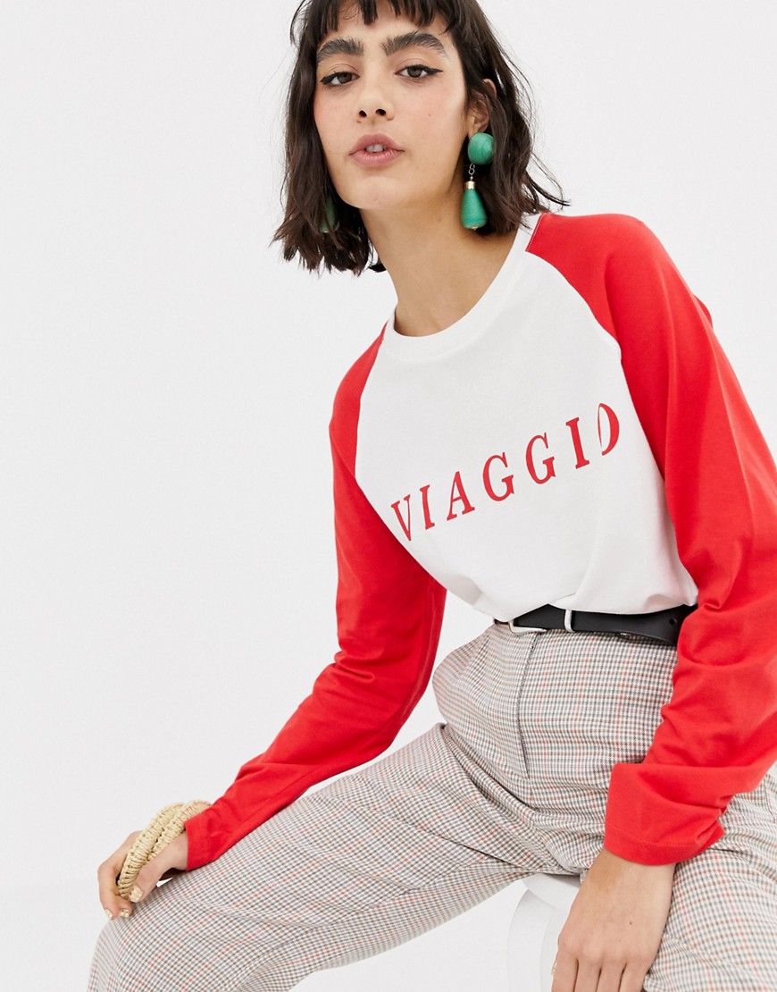 Resume viaggio - T-shirt met lange mouwen-Rood