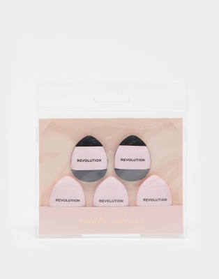 Revolution 5pk Mini Finger Puff Set-Pink