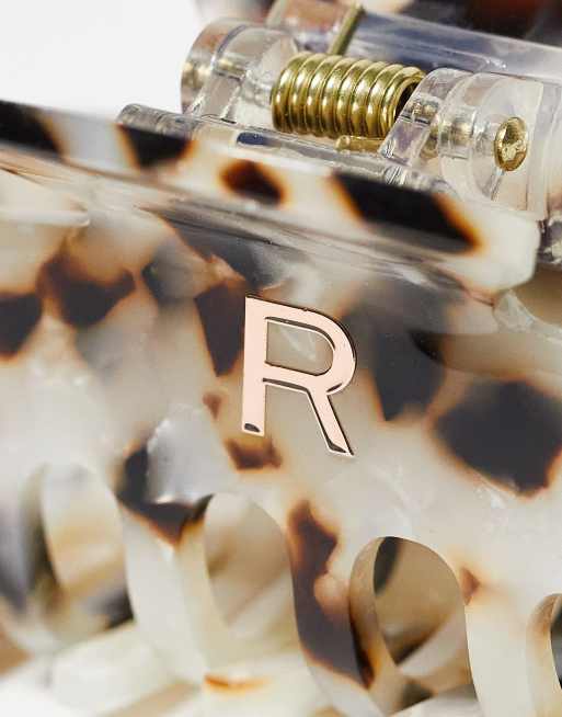 Revolution Acetate Tortoiseshell/ Ivory Claw Clip  - 2 Pack, 2 of 4