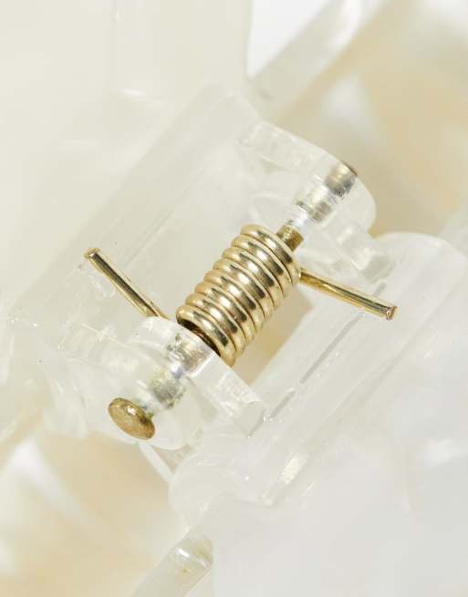 Revolution Acetate Tortoiseshell/ Ivory Claw Clip  - 2 Pack, 4 of 4