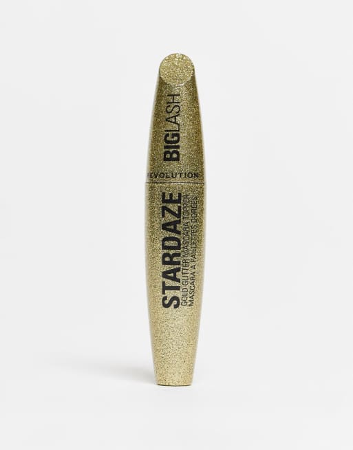 Revolution Big Lash Stardaze Hair & Brow Glitter Mascara Topper Stardust Gold, 3 of 4