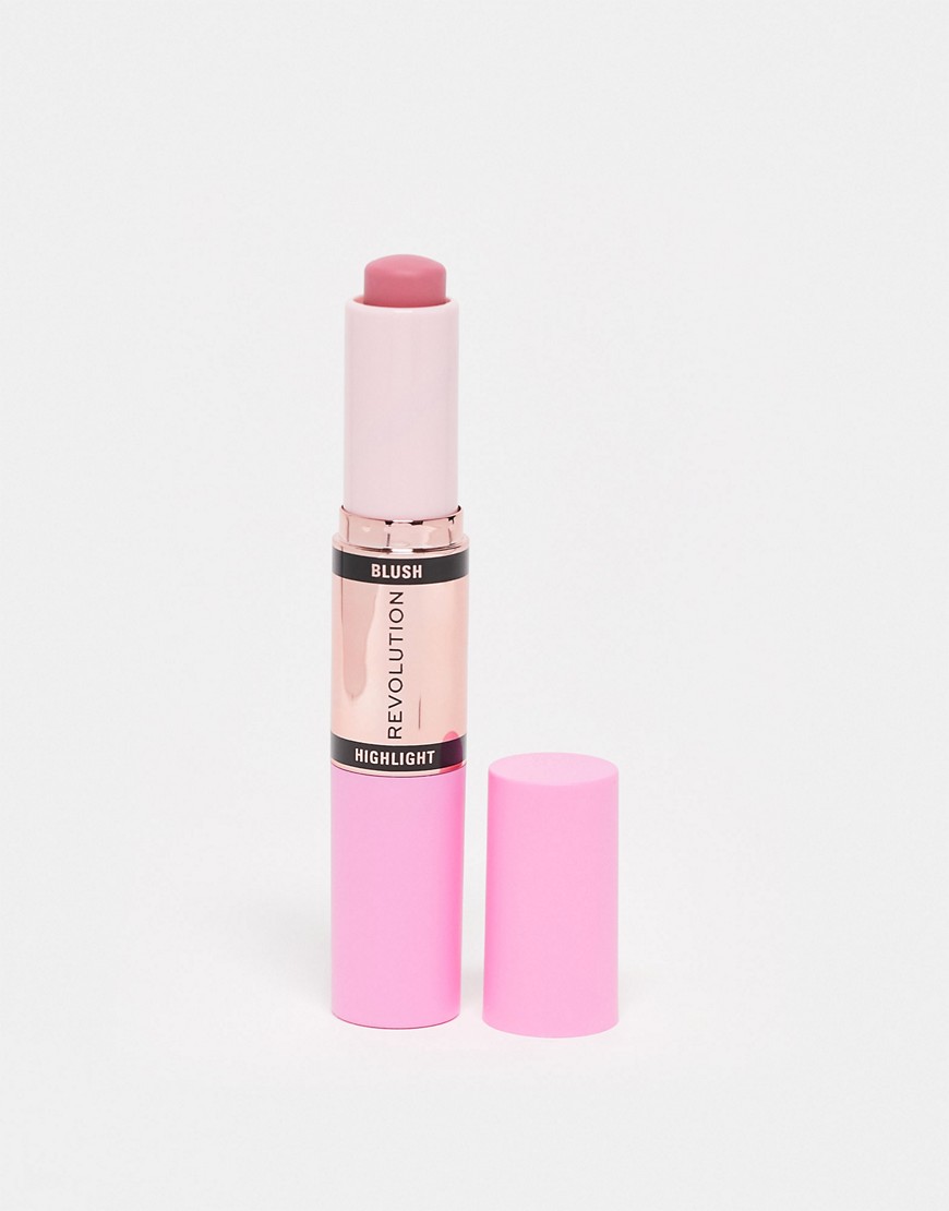 Revolution Blush & Highlight Stick Mauve Glow-Pink