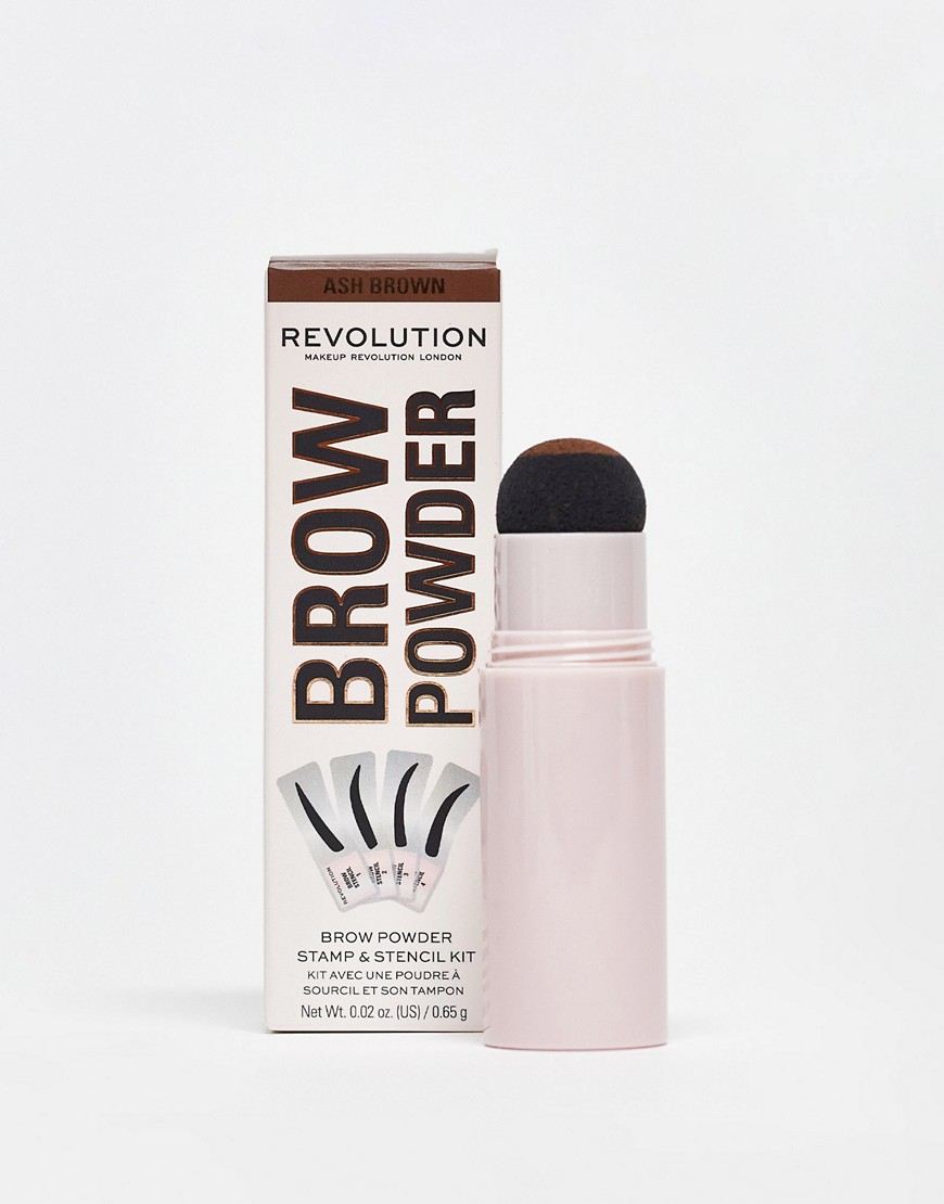 Revolution Brow Powder Stamp & Stencil Kit - Ash Brown