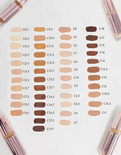 Makeup Revolution Swatches Concealer  Saubhaya Makeup