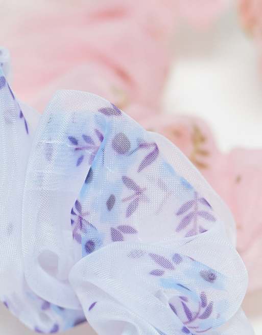 Revolution Floral Organza Scrunchie - 3 Pack, 2 of 4