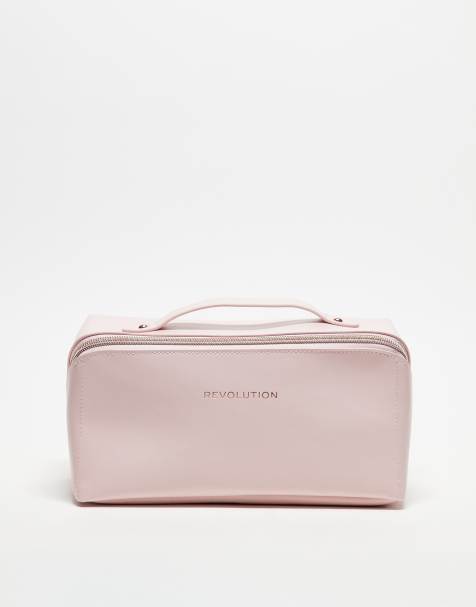 Revolution Glam Fold Out Cosmetic Bag in Pink - view 1