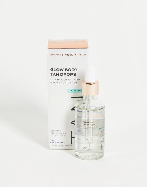 Revolution - Glow - Gouttes autobronzantes illuminatrices pour le corps à l'acide hyaluronique