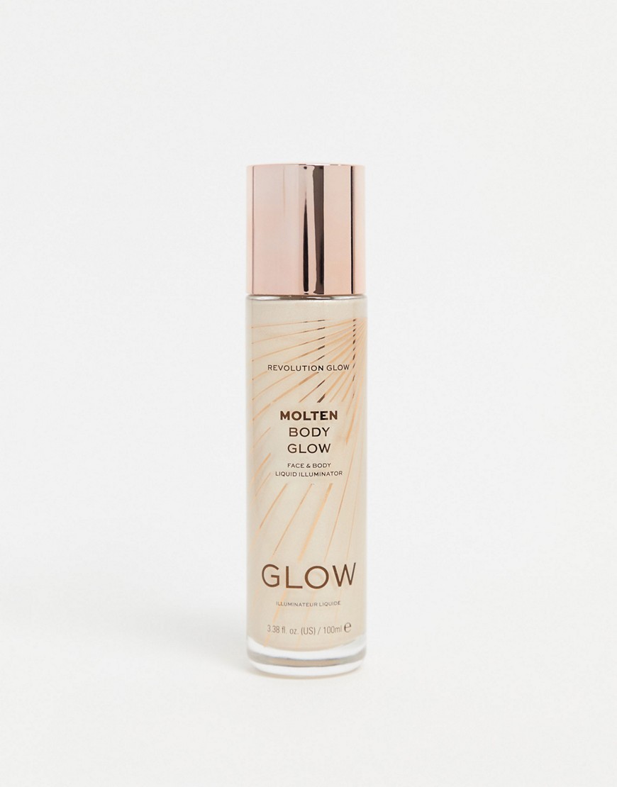 Revolution – GLOW – Molten Body Glow – Flytande highlighter i Gold-Guld