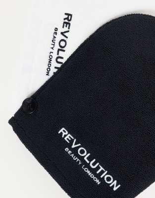 REVOLUTION HAIRCARE 2pk Plain Microfibre Hair Wraps - Black/White - Hair  Turban