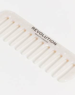 Revolution Hair Natural Curl Wide Tooth Comb White-no Color