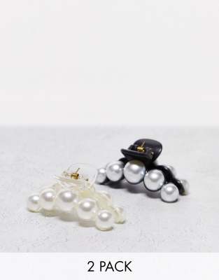 Revolution Hair Pearl Clip 2 pack-No colour