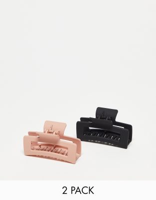 Revolution Hair Revolution Hair Rectangle Matte Clip 2 Pack-No colour