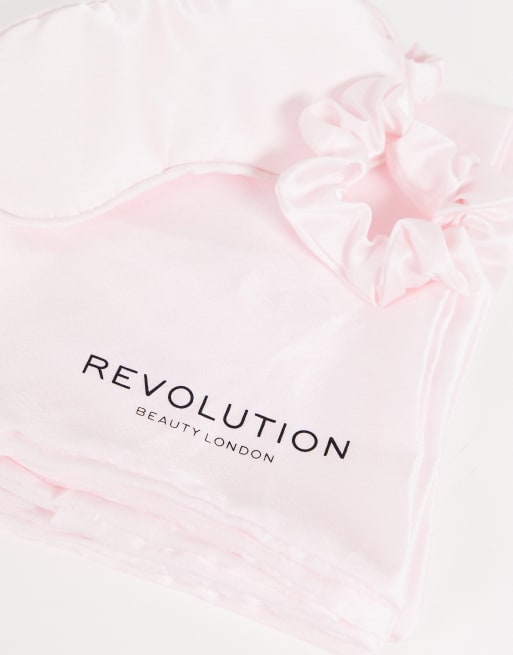 Revolution Hair The Beauty Satin Sleep Set Pink, 3 of 4