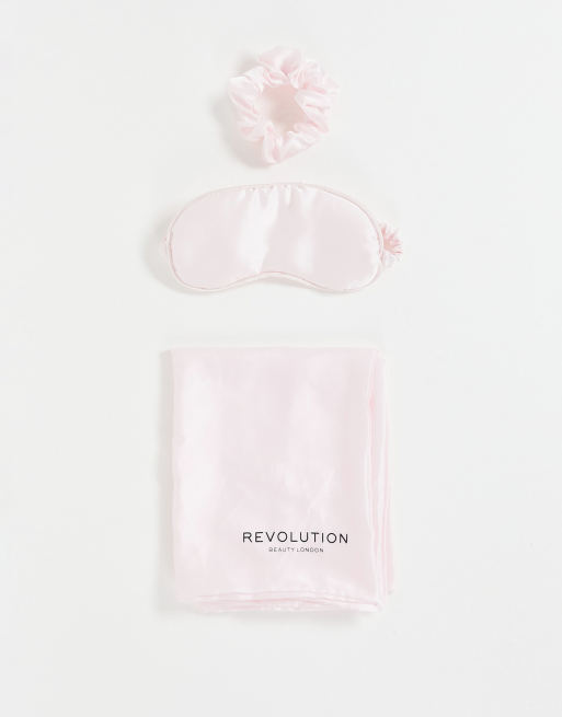 Revolution Hair The Beauty Satin Sleep Set Pink, 4 of 4