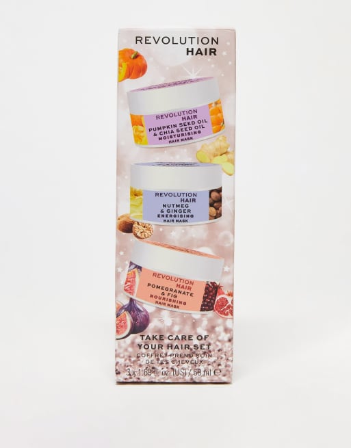 Revolution Haircare 3pk Winter Fruit Mini Hair Mask Gift Set ASOS