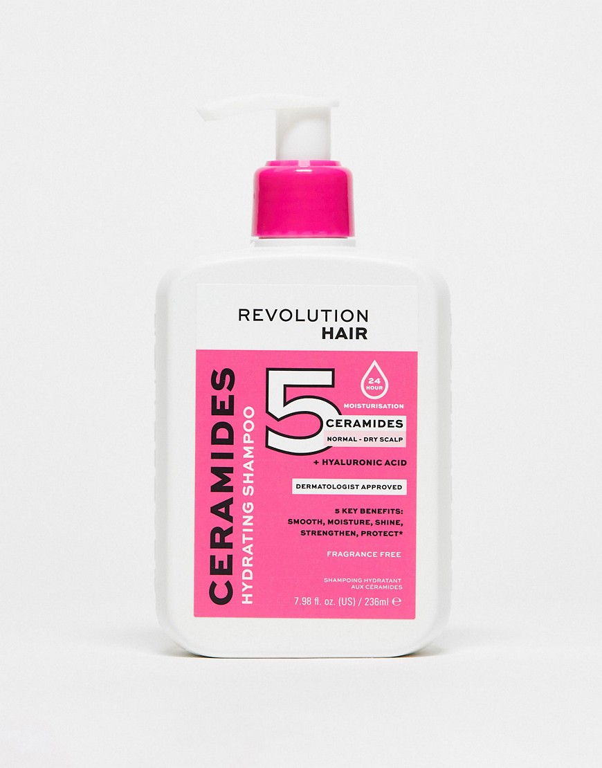 Revolution Haircare 5 Ceramides + Hyaluronic Acid Moisture Lock Shampoo 250ml-No colour