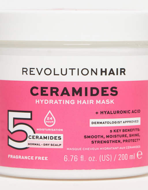 Revolution Haircare - Maschera idratante per i capelli con 5 ceramidi e acido ialuronico da 200 ml, 4 di 4