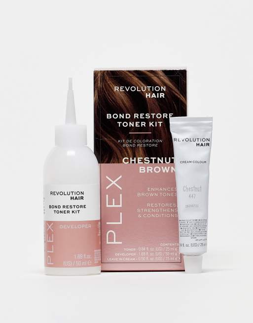 Revolution Haircare – Plex Bond Restore – Wzmacniający zestaw koloryzujący – Chestnut