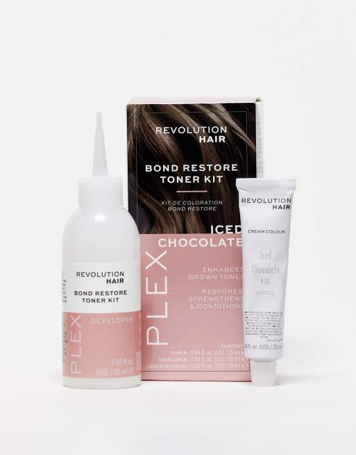 Revolution Haircare – Plex Bond Restore – Wzmacniający zestaw koloryzujący – Iced Chocolate