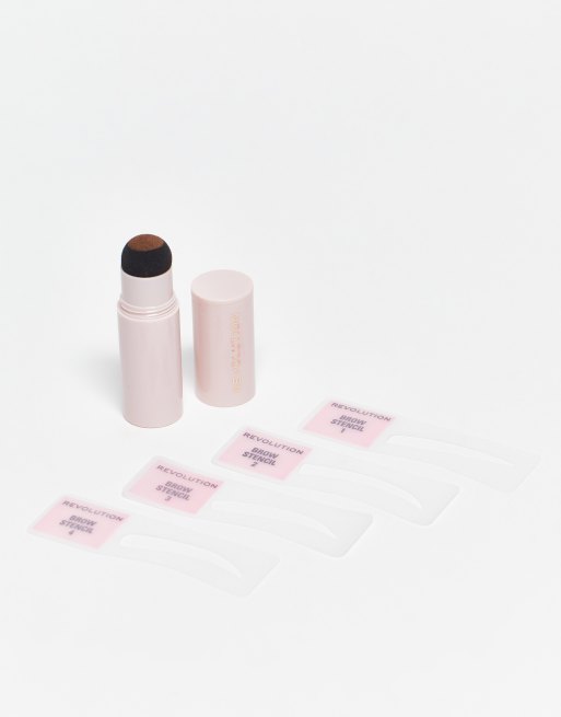 Revolution - Kit sourcils avec tampon et pochoirs - Ash Brown , 2 de 4