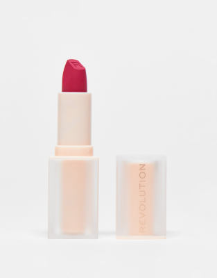 Revolution - Lip Allure - Seidig-weicher Lippenstift in Material Girl Wine-Rot