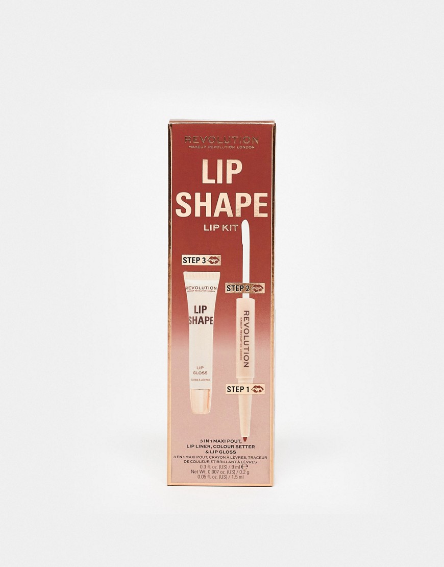 Revolution Lip Shape Kit Brown Nude-Neutral