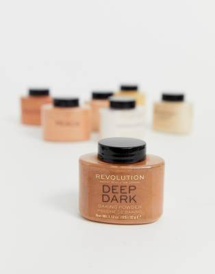 Revolution Loose Baking Powder Deep Dark-brown In Brown