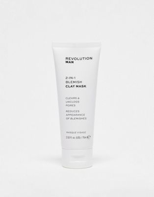 Revolution Man 2-in-1 Blemish Clay Mask-No colour