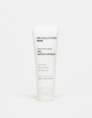 Revolution Man Revolution Man Mattifying Gel Moisturiser 75ml-No colour