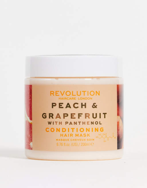 Revolution - Masque brillance pour les cheveux au panthénol - Pêche et pamplemousse 