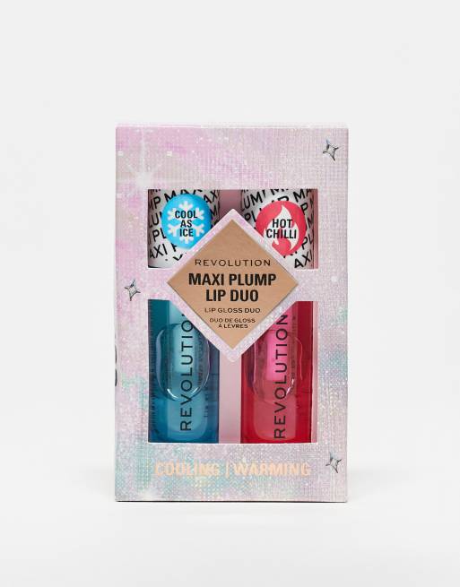 Revolution – Maxi Plump Cool As Ice and Hot As Chilli Lip Set – Set med läpprodukter – Spara 37% 