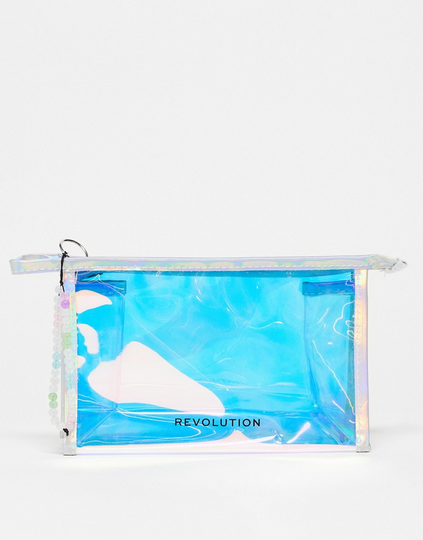 Revolution Mood Switch Holographic Makeup Bag-Clear