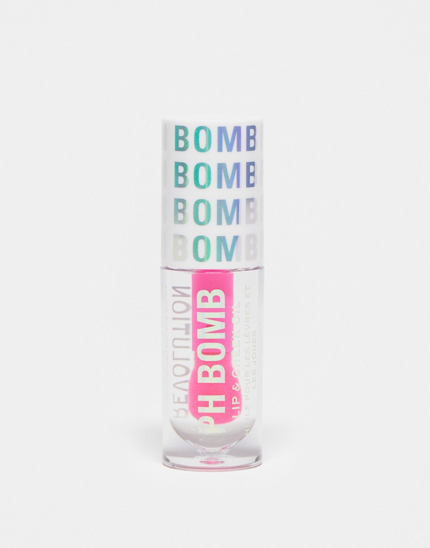Revolution PH Bomb Colour Adapting Lip & Cheek Oil-Pink