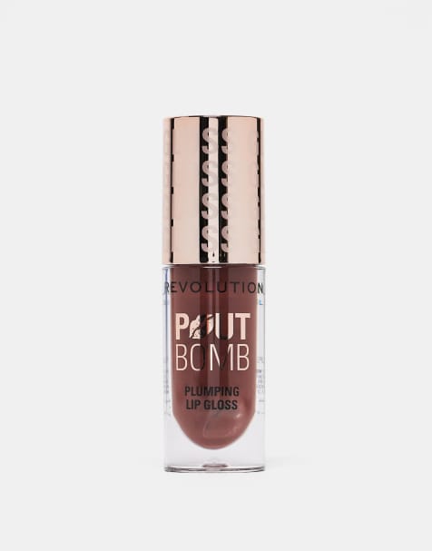 Revolution – Pout Bomb – Optisch aufpolsternder Lipgloss in Espresso Cool Nude - view 1