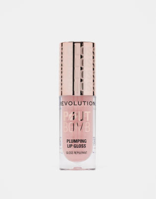 Revolution Pout Bomb Plumping Gloss Candy Pink Nude