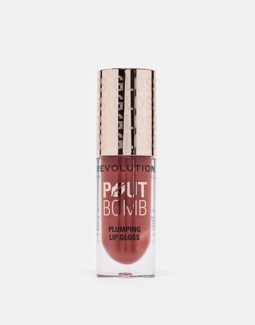Revolution Pout Bomb Plumping Gloss Cookie Warm Nude, 3 of 4