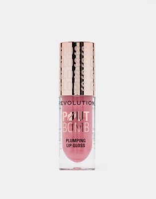 Revolution Pout Bomb Plumping Gloss Kiss Baby Pink