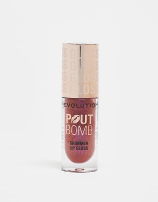 Revolution - Pout Bomb - Schimmernder Gloss in der Farbe Berry Lustre-Rot