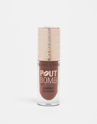 Revolution - Pout Bomb - Schimmernder Lipgloss in der Farbe Schoko Sparkle-Braun