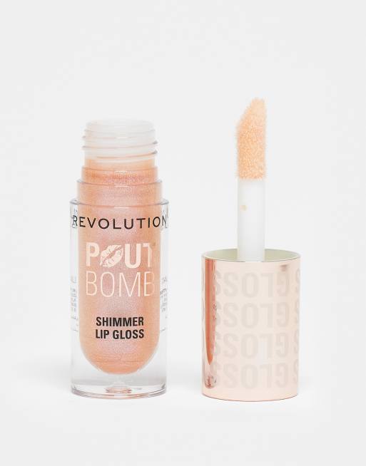 Revolution Pout Bomb Shimmer Gloss Glimmer Nude, 3 of 4
