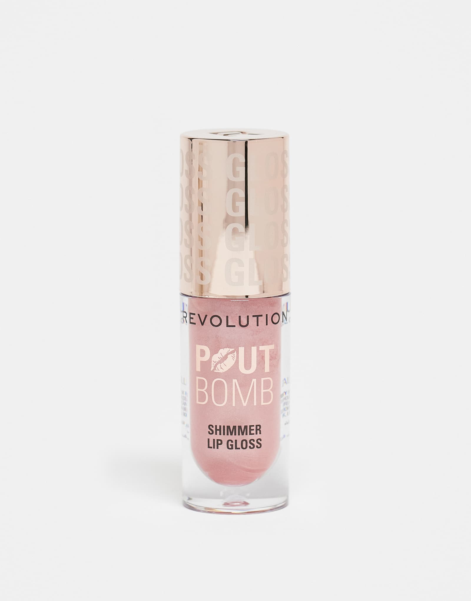 Revolution Pout Bomb Мерцающий Глянцевый Блеск розового цвета