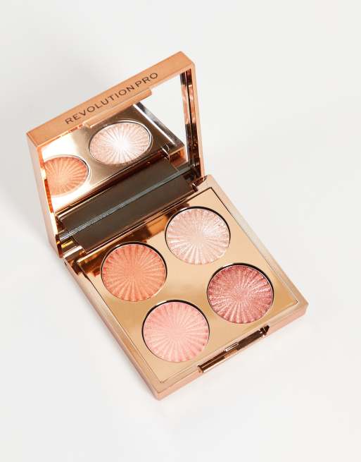 Revolution Pro – Goddess Glow Eye Quad Golden Hour – Paletka rozświetlaczy, 2 z 4
